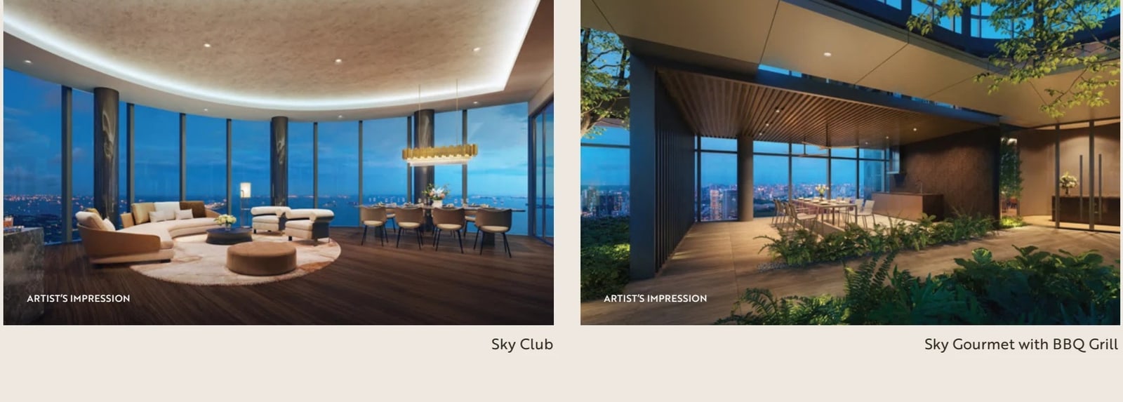 Artist's impression of the Sky Club lounge and the Sky Gourmet BBQ pavilion on the Roof Garden
